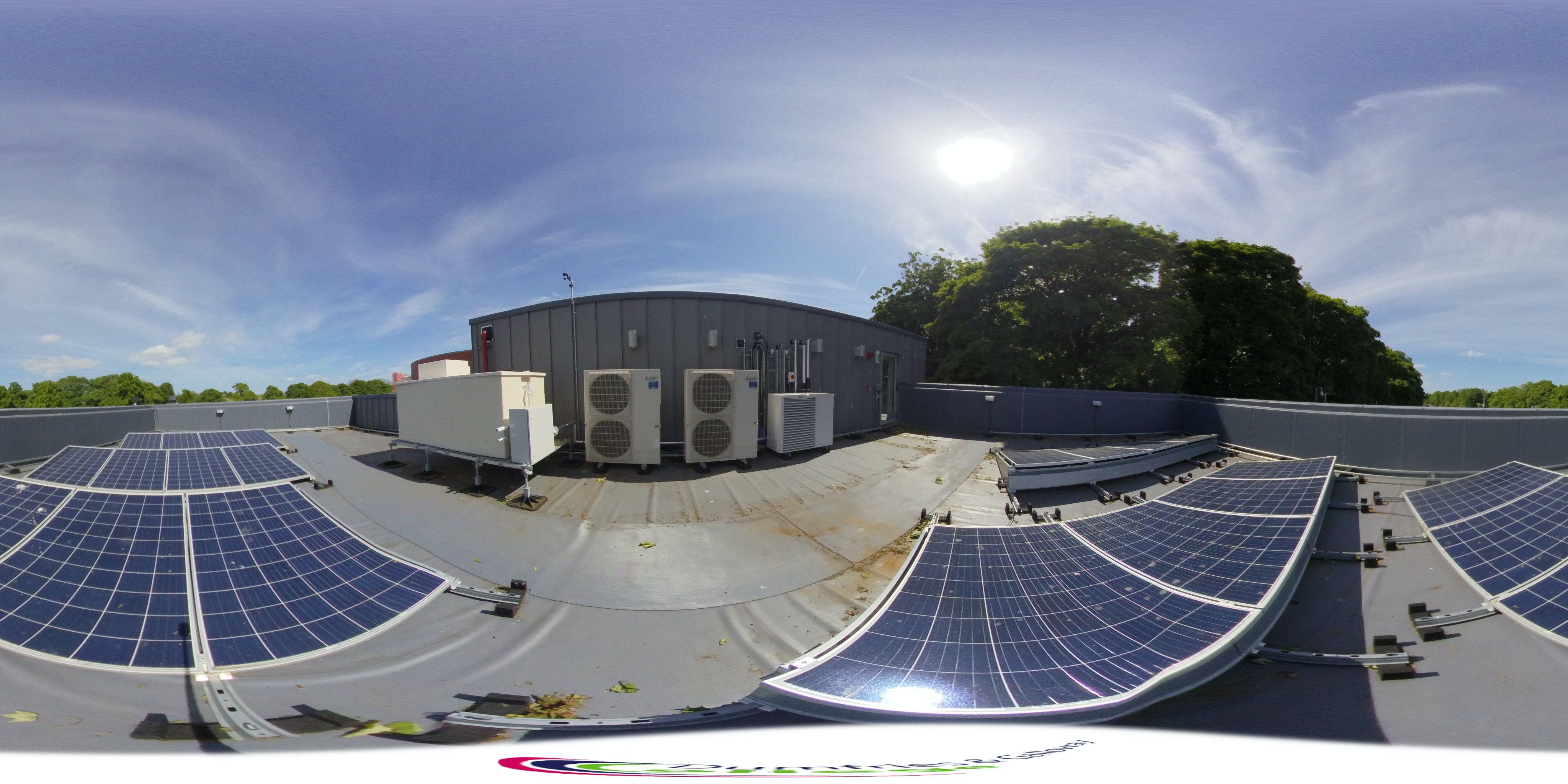 360 Photo of The solar array in the renewables hub