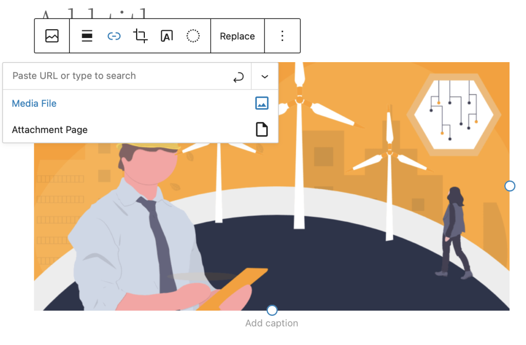 Screenshot of the image blocks settings